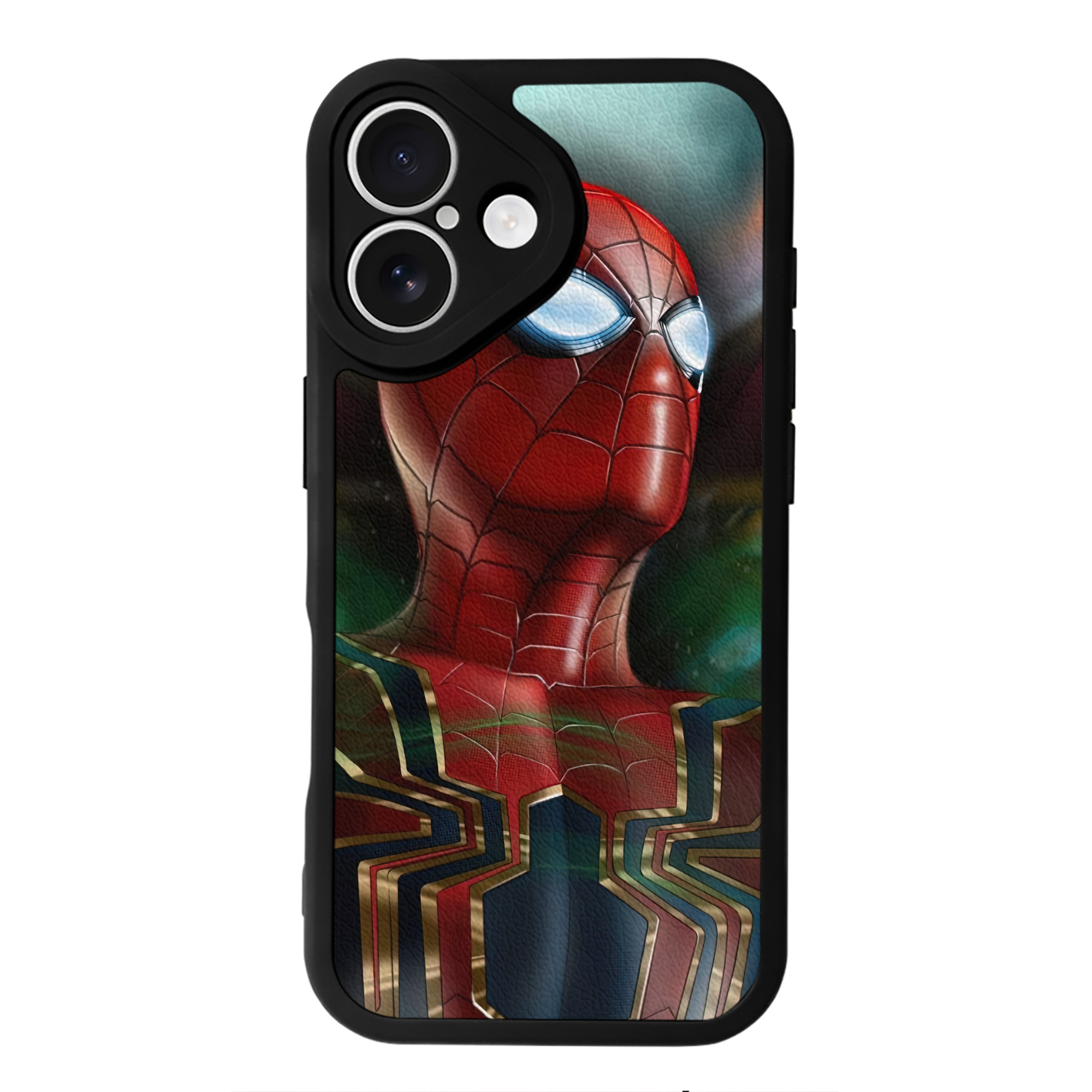 （画像用） Spider Man スパイダーマン 【iPhone 16シリーズ対応】シリコンスマホケース（レザー調） 材質：シリコン
